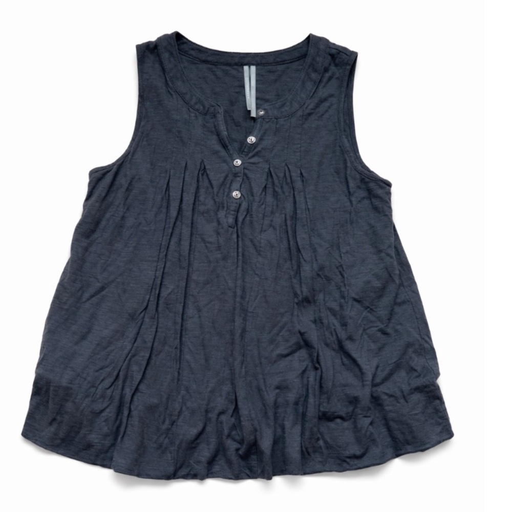 Anthropologie Henley Peplum Sleeveless Top Shirt Anthro boho